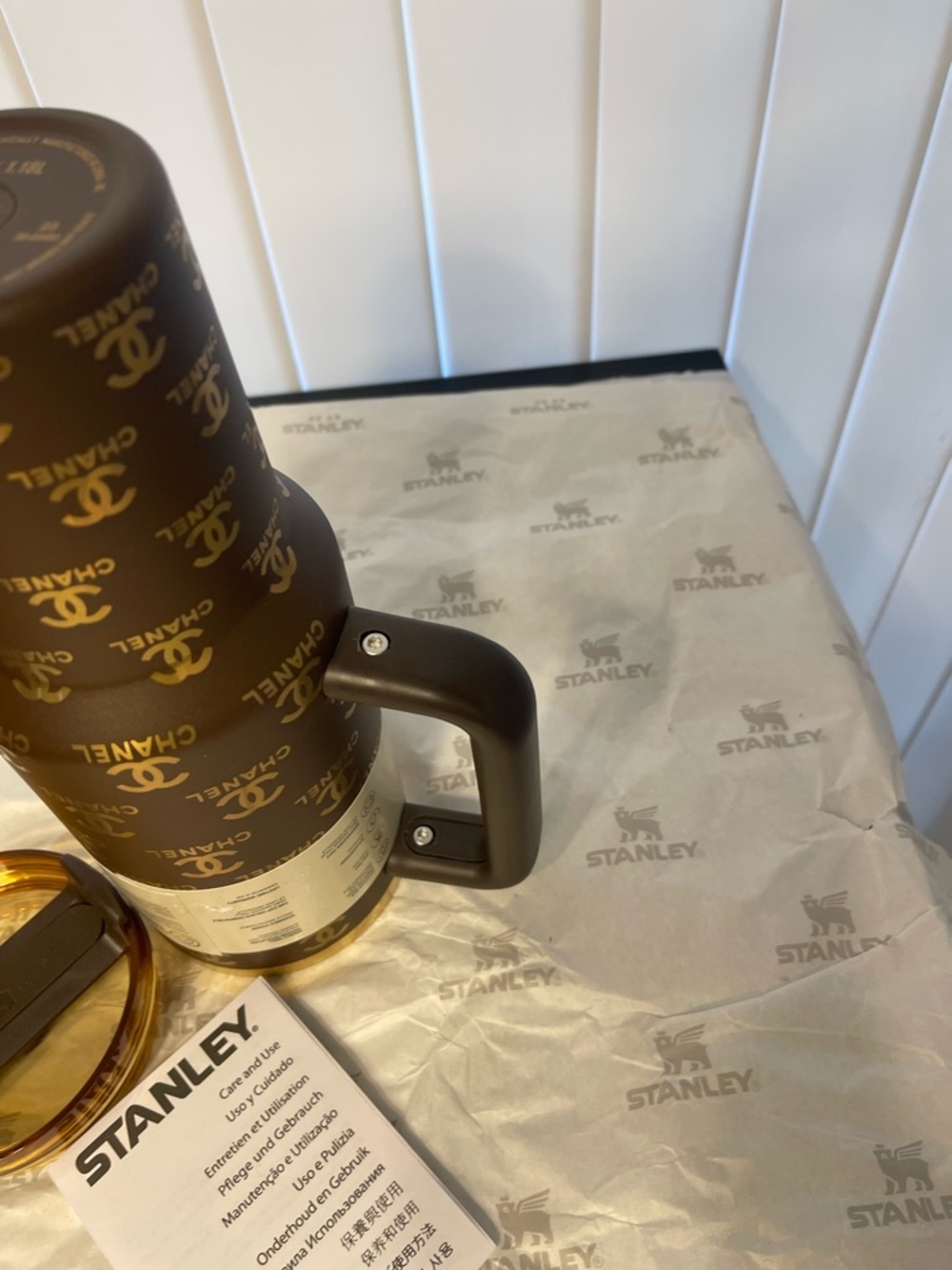 Custom Stanley Brown and Gold Tumbler 40oz - Picture 7 of 7